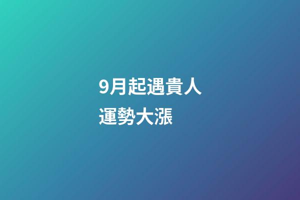 9月起遇貴人運勢大漲 (9月起遇貴人運勢大漲)-第1張-觀點-玄機派